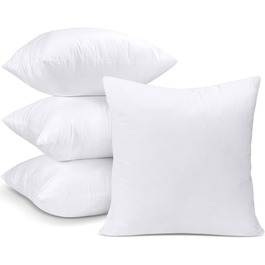 Комплект постільної білизни з 4-х подушок з наповнювачем 40х40см (білий) 4х40см (упаковка 4)
