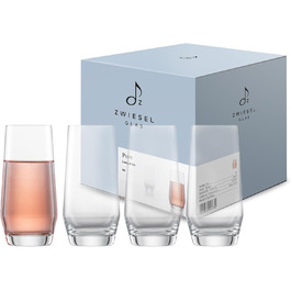 Набір для романтичного вечора Zwiesel Glas Date Night Pure (4 шт.): келихи для шампанського (297 мл) та червоного вина (540 мл), Tritan®-кришталь, Made in Germany