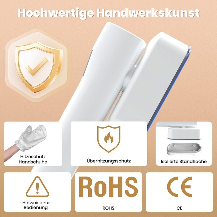 Портативний відпарювач для подорожей 2-в-1, відпарювач для одягу, білий