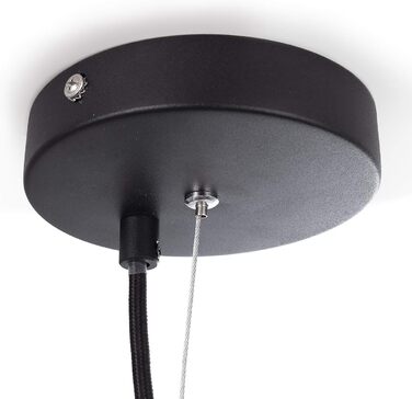 Світлодіодний підвісний світильник Paco Home, E27, лампа для вітальні, їдальні, кухні, регулюється по висоті, колір Лампочка (бетон-піщаник-чорний, без лампочки)