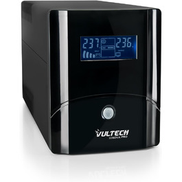 ДБЖ Vultech 1000 ВА Pure Line Interactive з чистою синусоїдою та РК-дисплеєм (серія Pro, 1050 ВА 560 Вт)