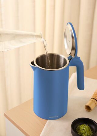 Електричний чайник Kettle Studio Pro 1 л, кобальтово-синій, з регулюванням температури, функцією підтримання тепла, збірно-розбірним шнуром, автоматичним відключенням, 1000 Вт