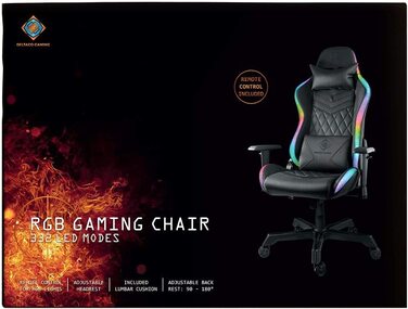 Ігрове крісло DELTACO GAMING, стандартне (чорне)