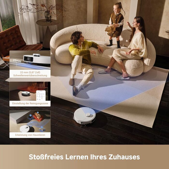 Робот-пилосос Mova P50 Pro Ultra з мокрою прибиранням, 19000 Па, самоочищення гарячою водою, бічні щітки, LDS-навігація, RGB AI, уникнення перешкод, автоматичне спорожнення/поповнення