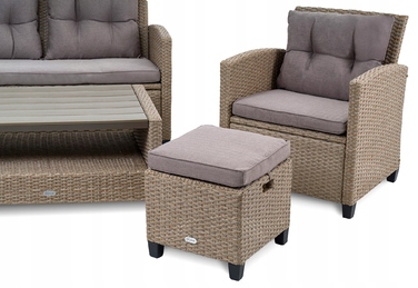 Комплект садових меблів з техноротанга Di Volio Firenze DV-016GF, бежевий, 6 предметів