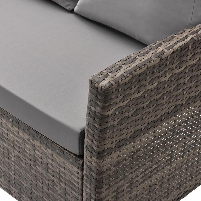 Набір садово-розсудних меблів SVITA Roma з ротангу (софа, крісло, стіл) - коричневий