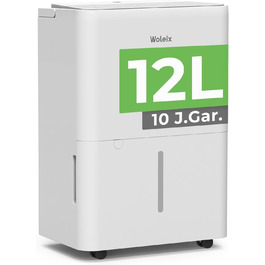 Електричний осушувач повітря 12L з таймером, фільтром та шлангом, для підвалу та приміщень до 122м³, гарантія 10 років