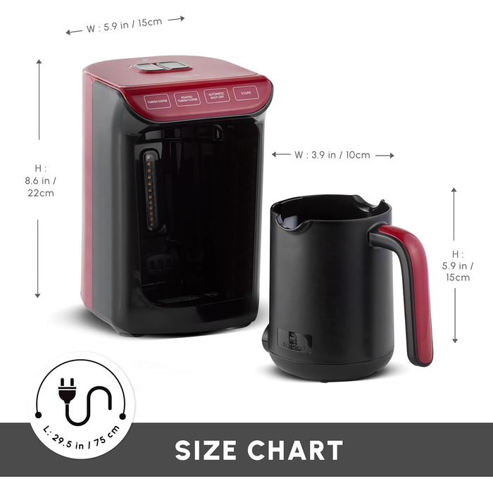 Кавомашина KARACA Hatır Roast для приготування турецького кави, рожеве золото, 5 чашок, 535W, з системою попередження, рожевий