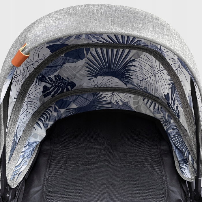 Дитячий прогулянковий візок TULANO Milan 35, сірий, легкий, складний, з москітною сіткою