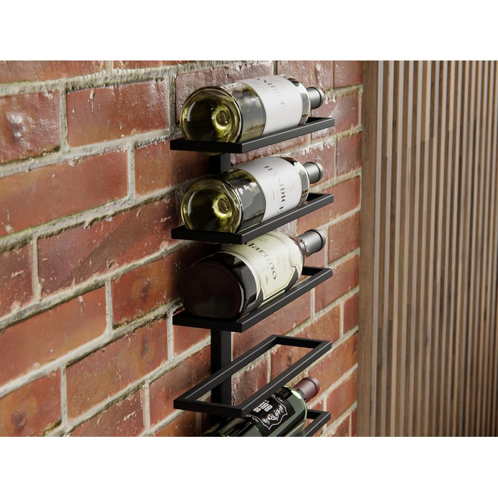 Металева полиця для вина Lenmar LOFT, 90 x 28 x 10 см, 10 місць, для пляшок, стелаж для вин, полиця для пляшок, кellerregal, міцна, для зберігання вина