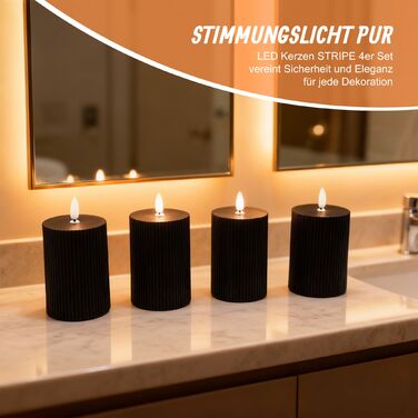 Набір з 4 LED-свічок Relaxdays, 13 см