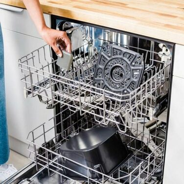 Мультиварка Ninja Speedi 10-в-1 з фритюрницею, 5.7л, ON400UK, сірий колір морської солі. Готує: смаження, запікання, тушкування, приготування на пару, гриль, тушене м'ясо, швидкі страви.