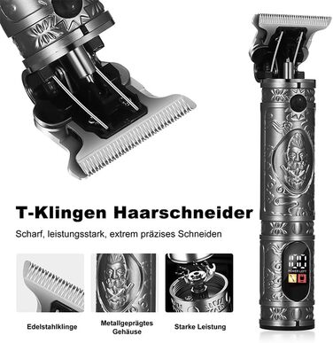 Машинка для стрижки волосся Bestauty 4 В 1 для чоловіків Beard, Nose, Precision Trimmer, Barber Cape, Silver