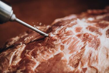 Спринцовка для м'яса MOESTA-BBQ 10396 - нержавіюча сталь, 5 насадок для маринування та приготування