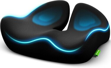 Ортопедична подушка для сидіння AUVON Kontur: для спини, куприка, ішіасу. Ергономічна подушка для офісу, авто, дому. З піною з пам'яті високої щільності.