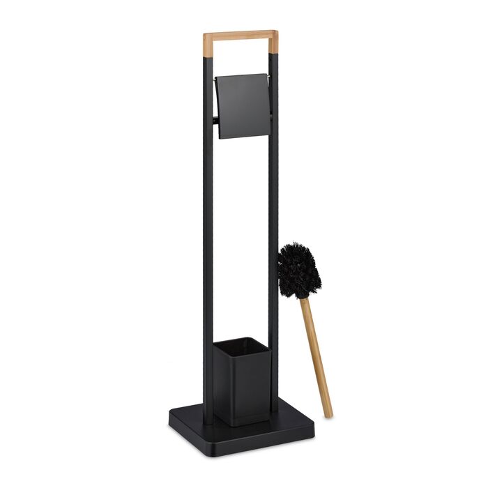 Набір для туалету Relaxdays Бамбук та Нержавіюча сталь