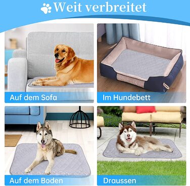 Охолоджуючий килимок nibesser для собак килимок для охолодження собак самоохлаждающийся килимок для собак кішок килимок для охолодження домашніх тварин L - 70x100 см сірий