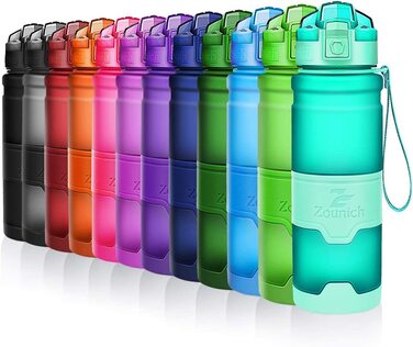 Пляшка для пиття Zounich, 1 л, спортивна, не містить бісфенолу А, герметична, 700 мл / 500 мл / 400 мл, пластикова, для спортивних напоїв, пластикові пляшки для
