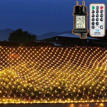 Світлодіоди Light Net Outdoor 3x2M, пульт, 8 режимів, таймер, водонепроникний, теплий білий, 204 LED