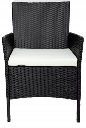 Комплект садових меблів Rino з ротанга, чорний, 7 предметів