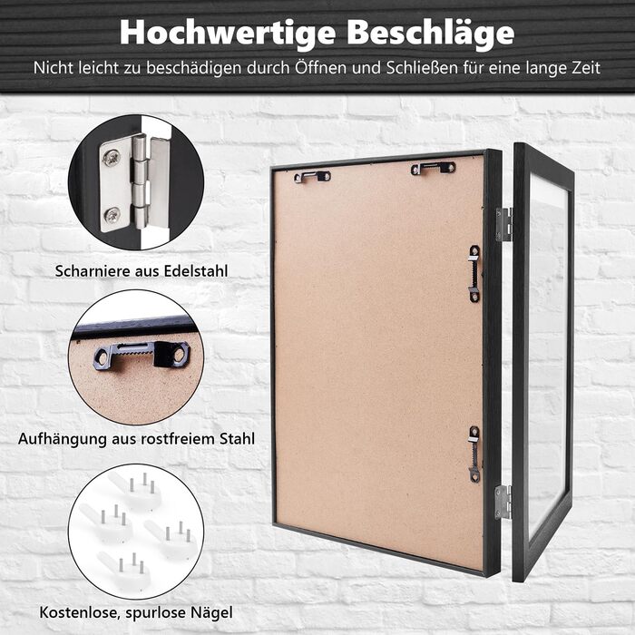 Рамки для дитячих малюнків A4 Kromapolis, 2 шт., екологічне MDF, дерев'яний колір (чорний)