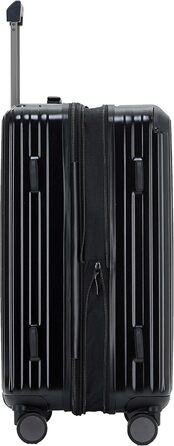 Чорний валіза на 4 колесах з TSA-замком, телескопічною ручкою та жорсткою оболонкою (Münicase M816, Mittel)