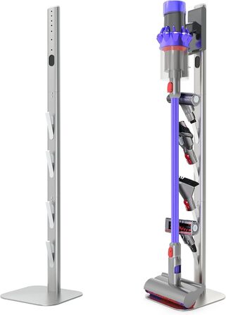 Підставка для пилососа OUTBROS для Dyson V6-V15, підлогова підставка та тримач для аксесуарів, сріблястий