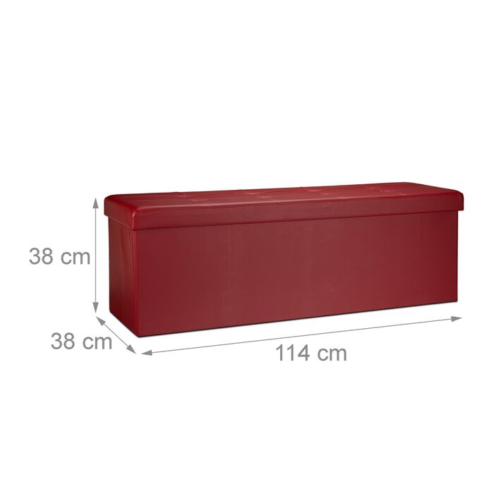 Relaxdays Складана лавка з екошкіри