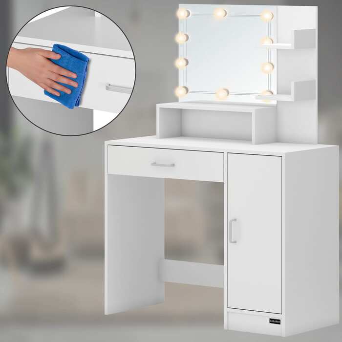 Туалетний столик Jocelyn White 140х90х40см LED