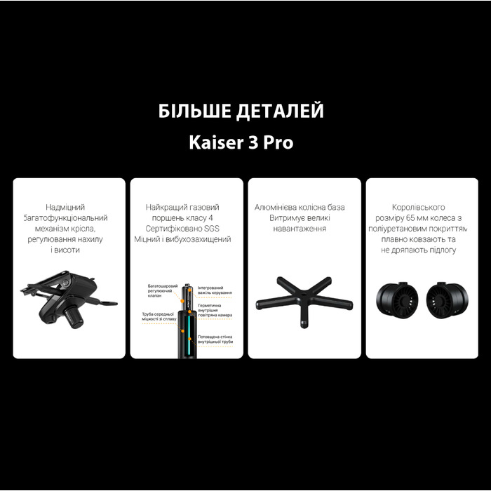 Крісло ігрове Anda Seat Kaiser 3 Pro Fabric Gray Size XL