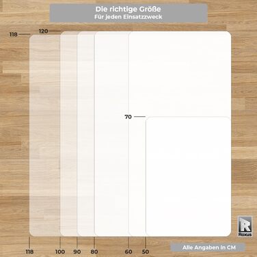 Килимок під офісне крісло Roxus® - захист для підлоги (різні розміри, молочний колір) - підходить для паркету, ламінату, килима, плитки, твердих підлог. Захист для геймінгового крісла