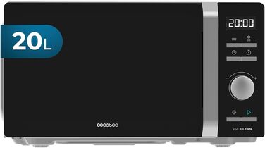 Мікрохвильова піч Cecotec Proclean 5010 Inverter 19 л, 700 Вт, 5 режимів, LED-дисплей, 8 програм, чорна, цифрова, для розморожування, підігріву і приготування