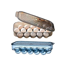 Набір з 2 предметів, що штабелюються ящики для зберігання яєць, пластикова вставка для яєць в холодильнику, контейнер для яєць, ящик для зберігання яєць, для