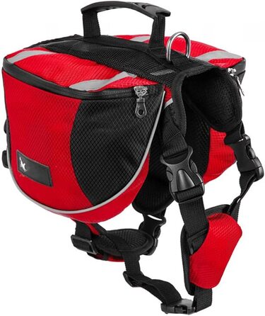 Рюкзак для собак L (собака 28-40 кг) червоний