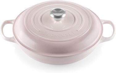 Le Creuset Signature Чавунний горщик Gourmet, Ø 30 см, 3,5 л, для всіх плит (включно з індукцією), Рожевий Shell, 21180307774430