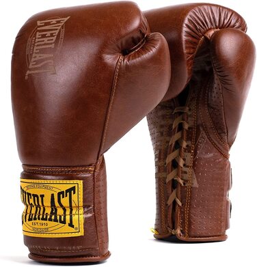 Боксерські рукавички для дорослих унісекс Everlast 1910 класичні тренувальні рукавички коричневого кольору 12 унцій