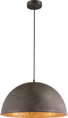 Підвісний світильник Globo Vintage 1-світловий підвісний світильник Підвісний світильник Обідня лампа іржавих кольорів (промисловий підвісний світильник, кухонна лампа, 41 см, висота 120 см, цоколь E27)
