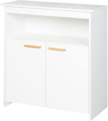 Комплект для дитячої кімнати Roba 'Антон' білий: пеленальний столик з 2 дверцятами, 1 поличкою, висота 90 см, пеленальний вкладиш