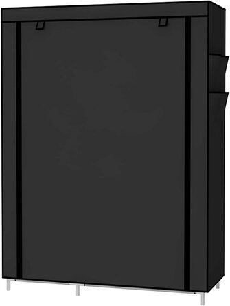 Складан тканинна шафа, 105х45х170 см, чорна