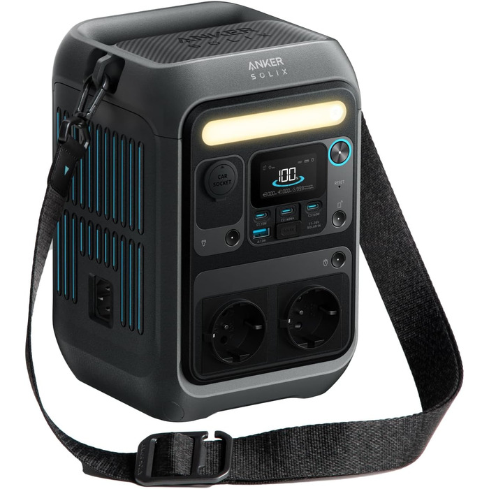 Портативна електростанція Anker SOLIX C300X: 288Wh LiFePO4, 300W (600W max), для кемпінгу та подорожей