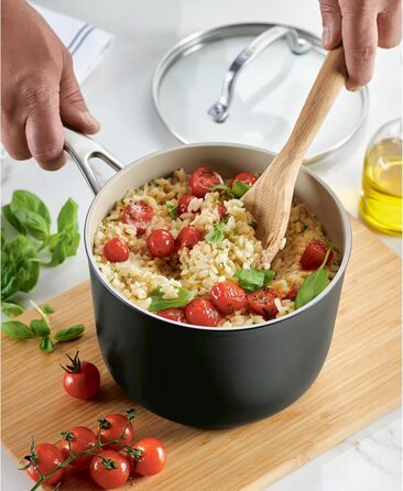 Набір кухонного посуду KitchenAid з емальованої кераміки, антипригарне покриття, 9 предметів, матовий чорний (3 літри)