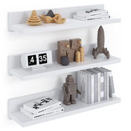 Набір полиць настінних Wandregal 39 см (3 шт) - білі полиці для спальні, ванної, кухні, офісу