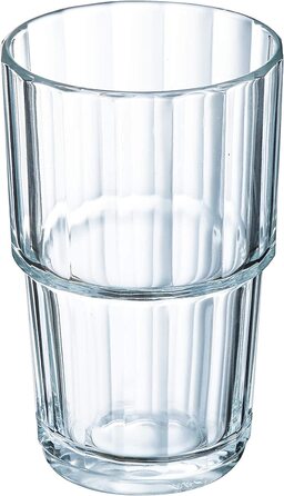 Стакан для пиття Norvege, стакан для води, стакан для соку, скляний, прозорий, 6 шт. (320 мл), 60024