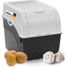 Короб для зберігання картоплі Novaliv | 2x маленька 3,5L | Білий | Короб для цибулі | Контейнер для овочів, що складається | Короб для картоплі, цибулі, фруктів | Преміум якість | Зберігання овочів та фруктів