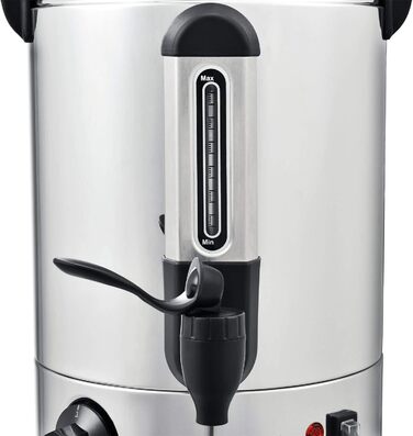 Електричний диспенсер для глінтвейну Juskys Teramo 7 літрів, 1500W з краном, термостатом та захистом від перегріву, 30-110°C, нержавіюча сталь