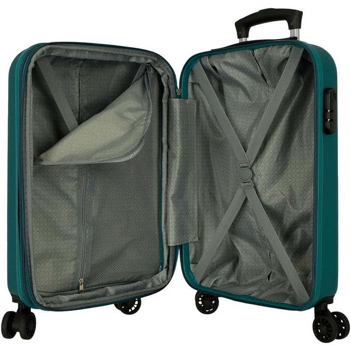 Чохол-валіза Roll Road Flex з ABS-пластику, бокове замкове закриття, 4 подвійні колеса, ручна валіза, практичний внутрішній простір з одним відділенням (Khaki)