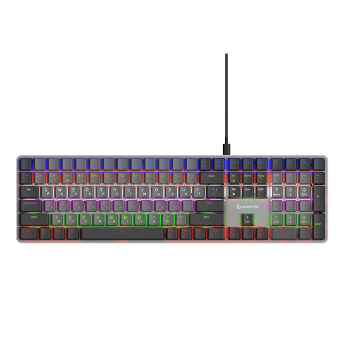 Дротова механічна клавіатура GamePro MK145R Red Switch Low Profile Dark Gray