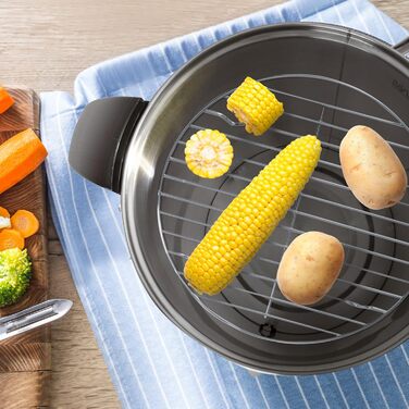 Глювайнер Ribelli 22L з нержавіючої сталі: дозатор гарячих напоїв, регулювання температури 30-100°C, також як пароварка