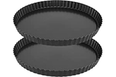 Форма для пирога ZEONHEI 2 шт. 28,5 см, форма для пирога з піддоном, форма для пирога з заварним кремом, форма для пирога з антипригарним покриттям, фруктовий пиріг