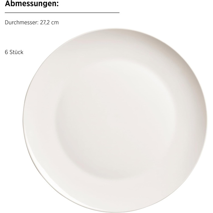 MÄSER Belmira: Сервіз для 6 осіб (18 предметів), класичний, білий порцелан